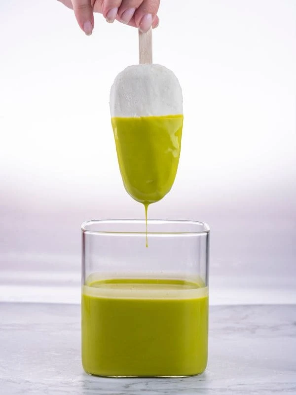 Тлушчавая глазура каляровая з водарам фісташкі