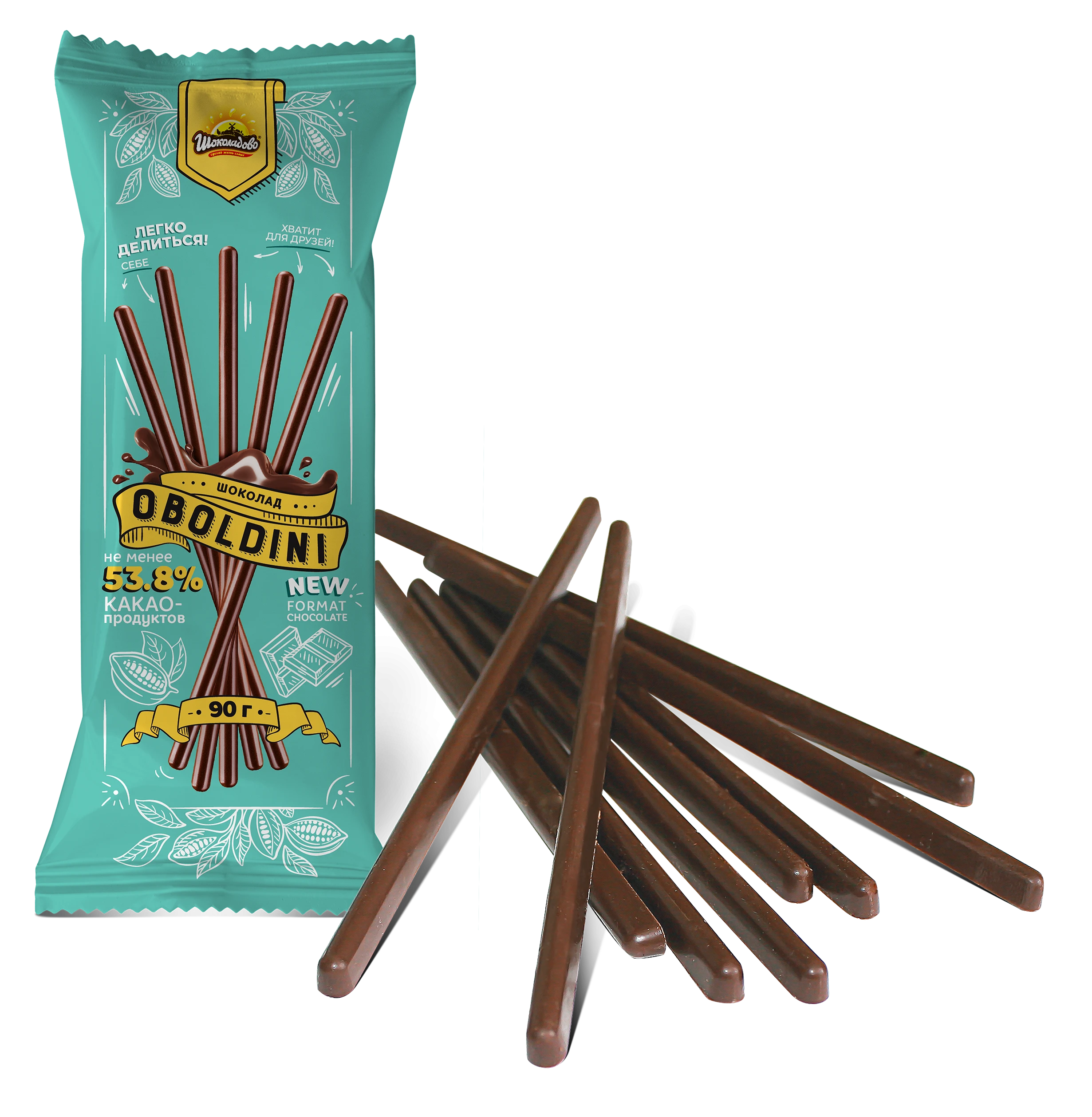 Chocolate "Oboldini" 53.8%.