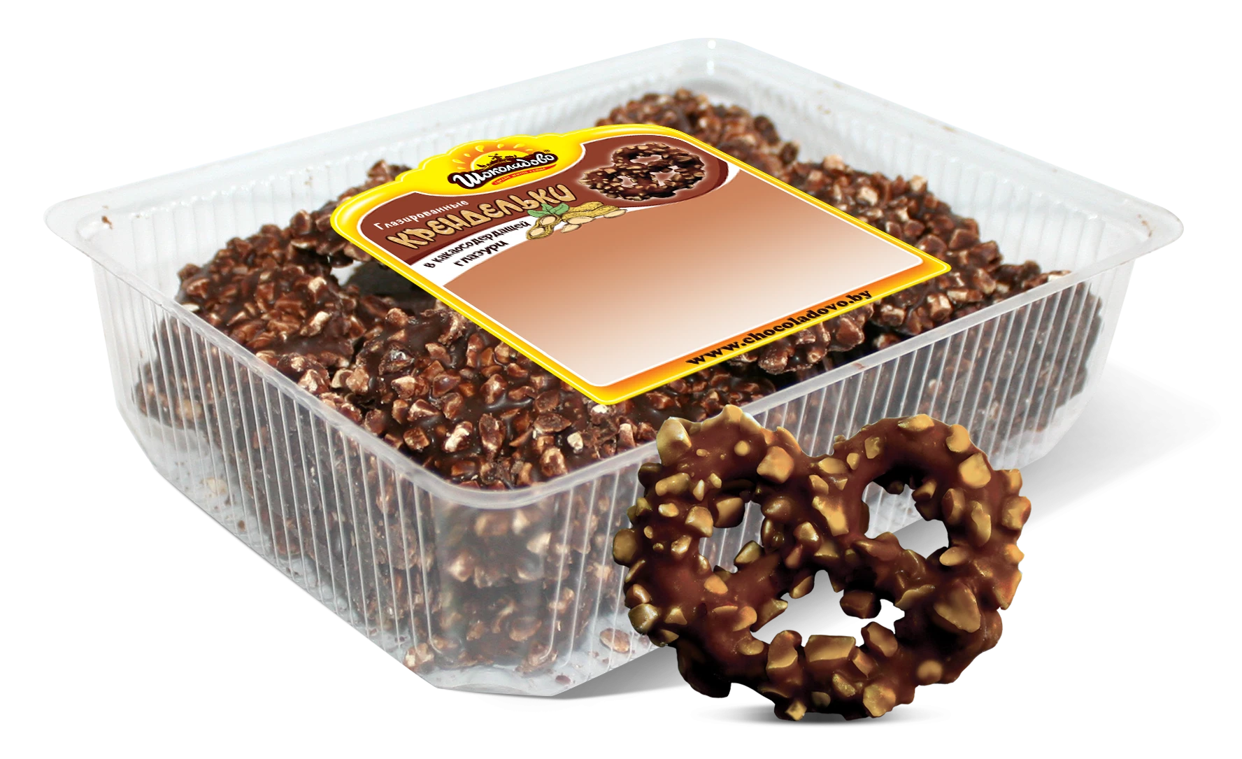 Glazed Pretzels with Peanuts