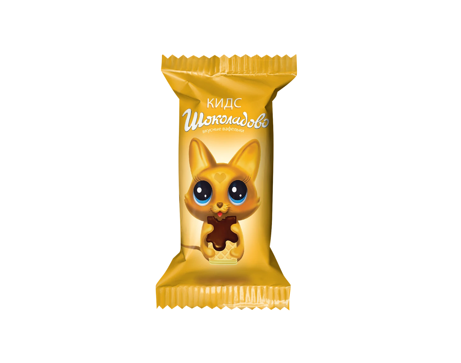 Вафельныя цукеркі "Шакаладава Кідс" з густам крэм-брюле