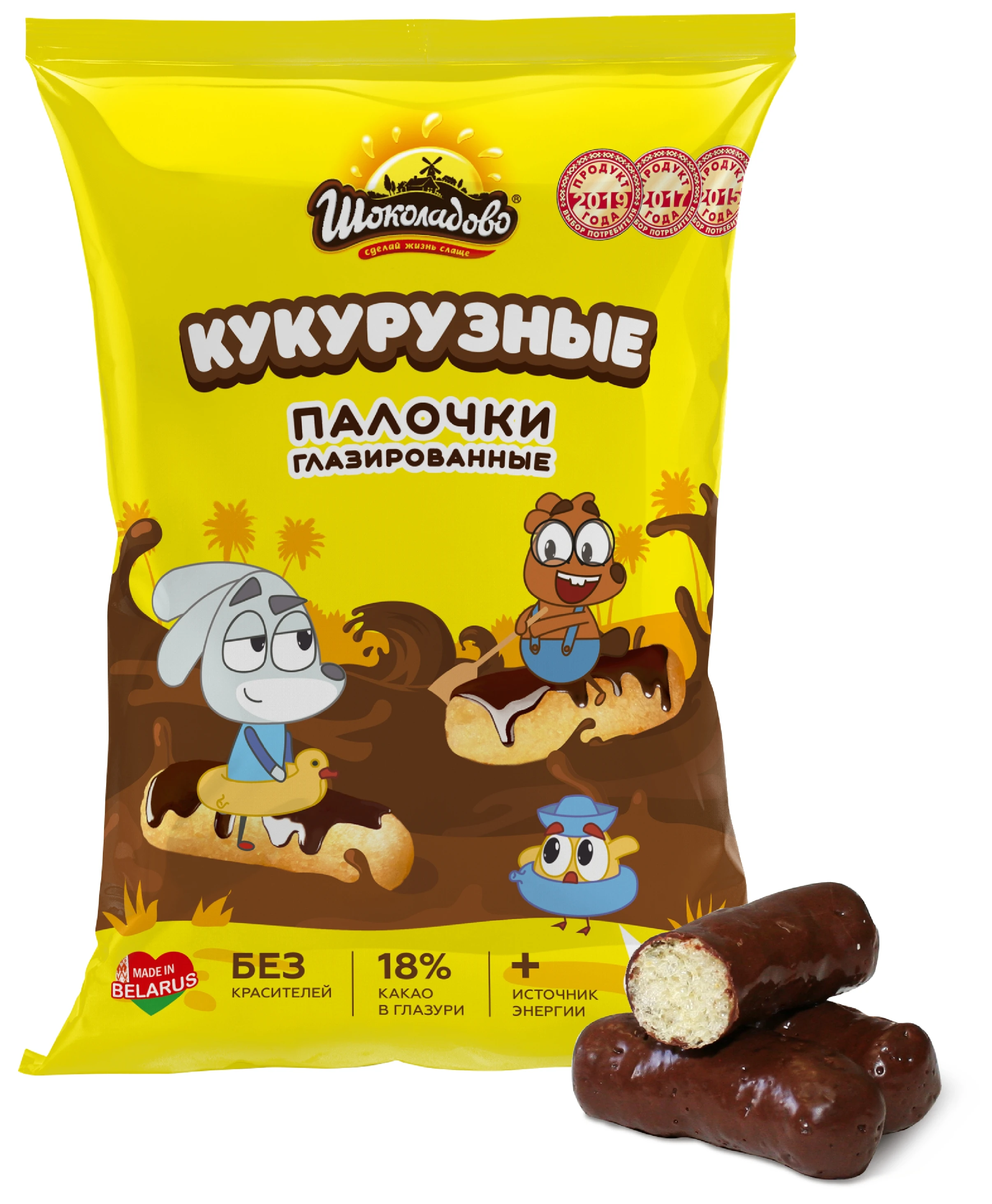 Кукурузныя палачкі глазураваныя